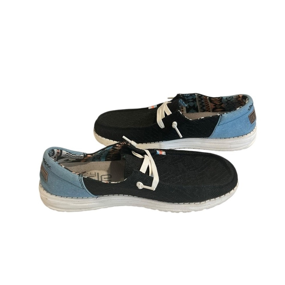 121414790 Hey Dude Wendy Women's Loafers Boho Black Size 9 - Picture 2 of 6
